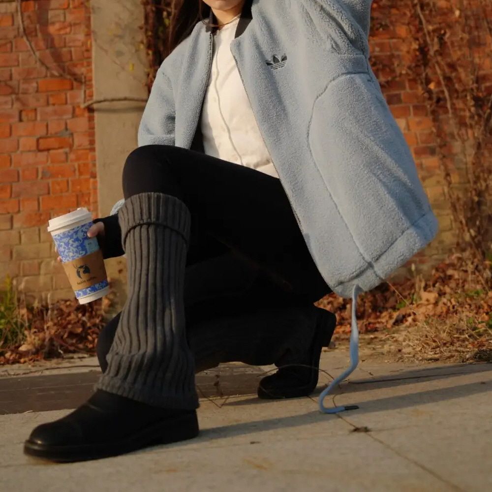 아디다스 리버시블 양면 셰르파 플리스 자켓 블랙 블루 IN0989 - 상세 이미지 3