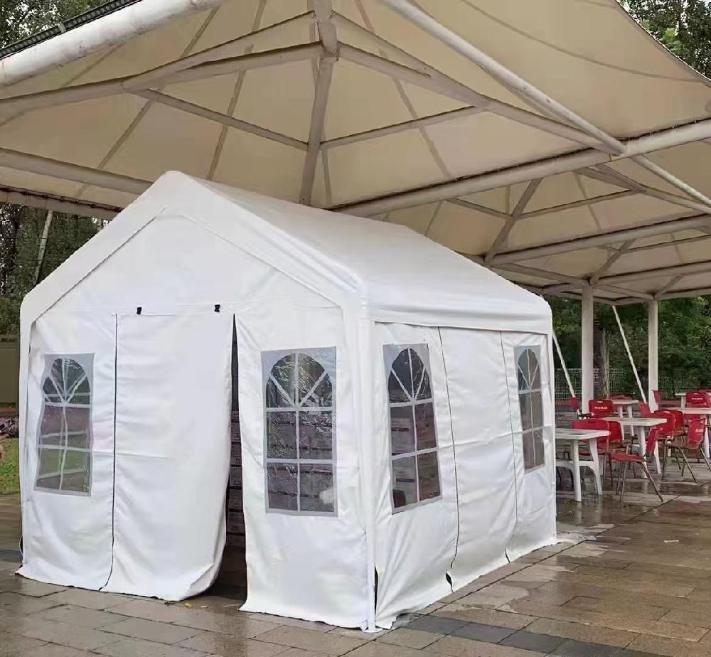 캐노피천막 몽골텐트 가제보 포장마차 쉘터 텐트 천막 대형 3x3 선반+상단+4면 천(창X 1도어) - 상세 이미지 5