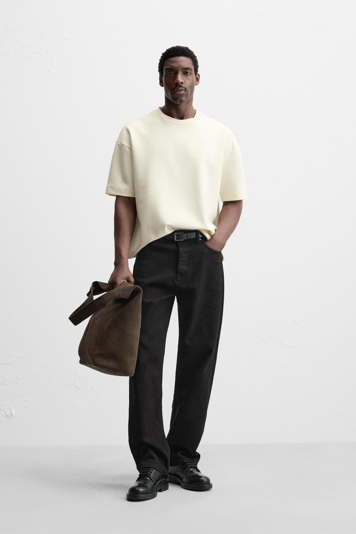 자라 엠보싱 프린트 티셔츠 3665/401 OYSTER-WHITE - 상세 이미지 2