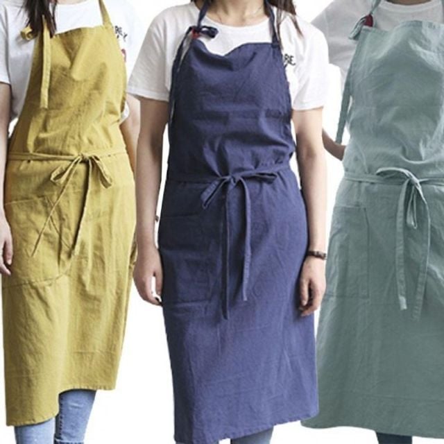 식당 인기 어린이집 주방 꽃집 감성 순면 무지 앞치마 - 상품 이미지