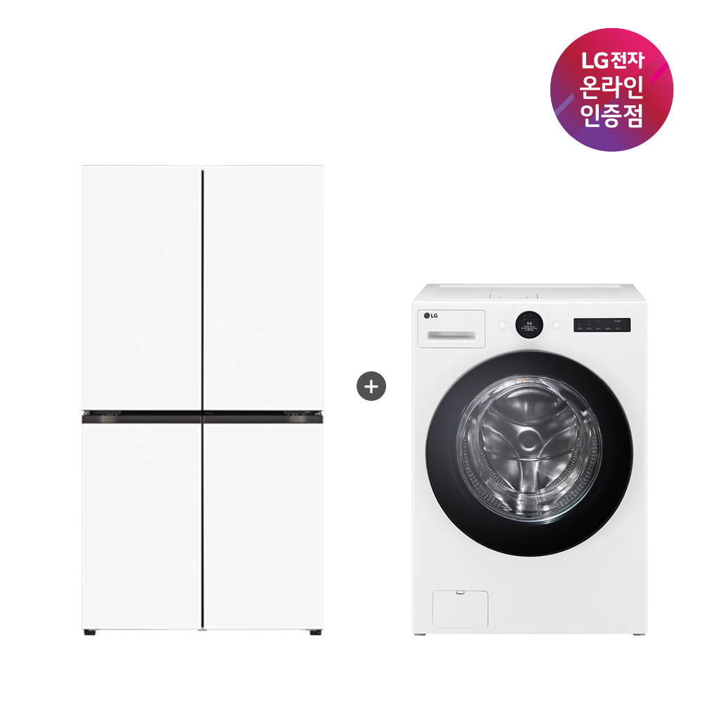 LG 디오스 오브제컬렉션 매직스페이스 냉장고 + LG 트롬 워시콤보 세트 (T876MQQ111 + FH25WA) - 상품 이미지