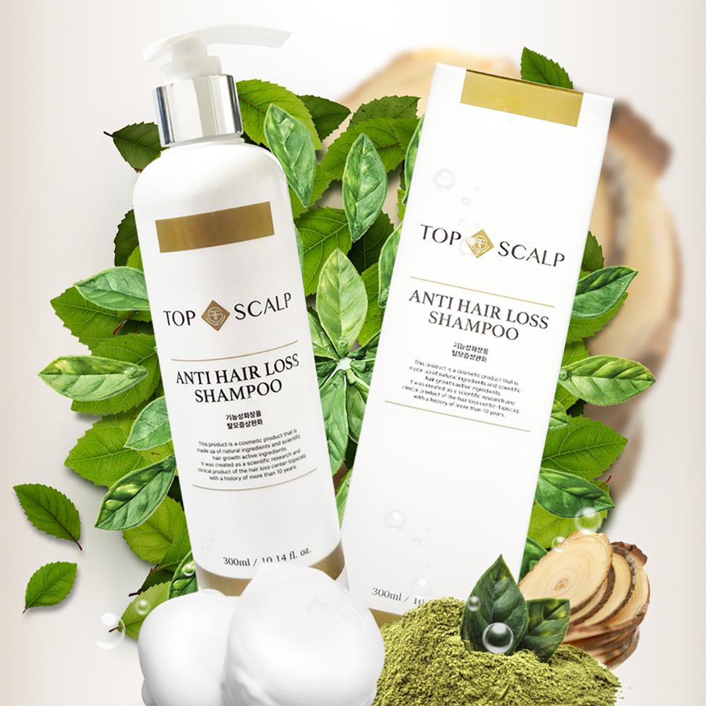 탑스칼프 탈모 방지 샴푸 300ml+에센스 토닉 110ml 남성 여성 민감성 모발 두피 이미지 8