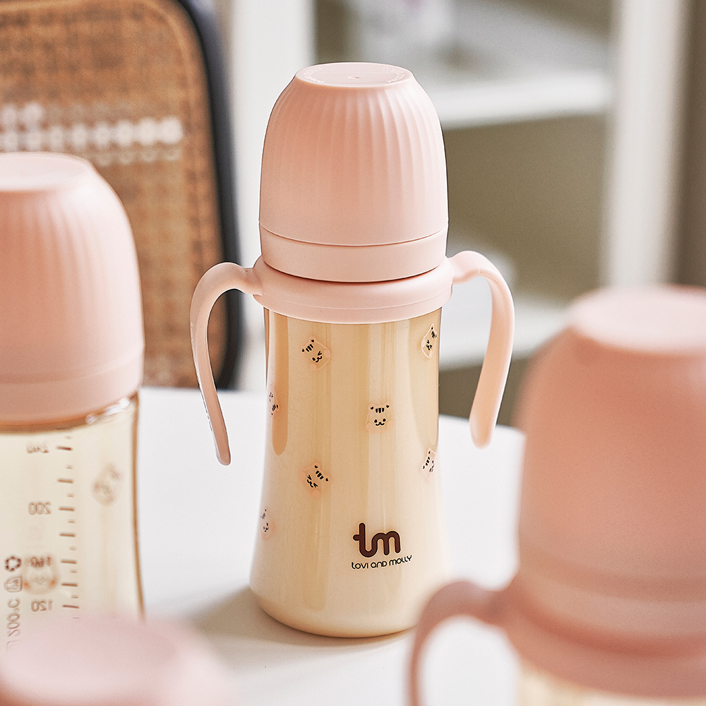 [토비앤몰리] 1+1 돗람이 아기 유아 어린이집 이유식 자기주도 빨대컵 280ml