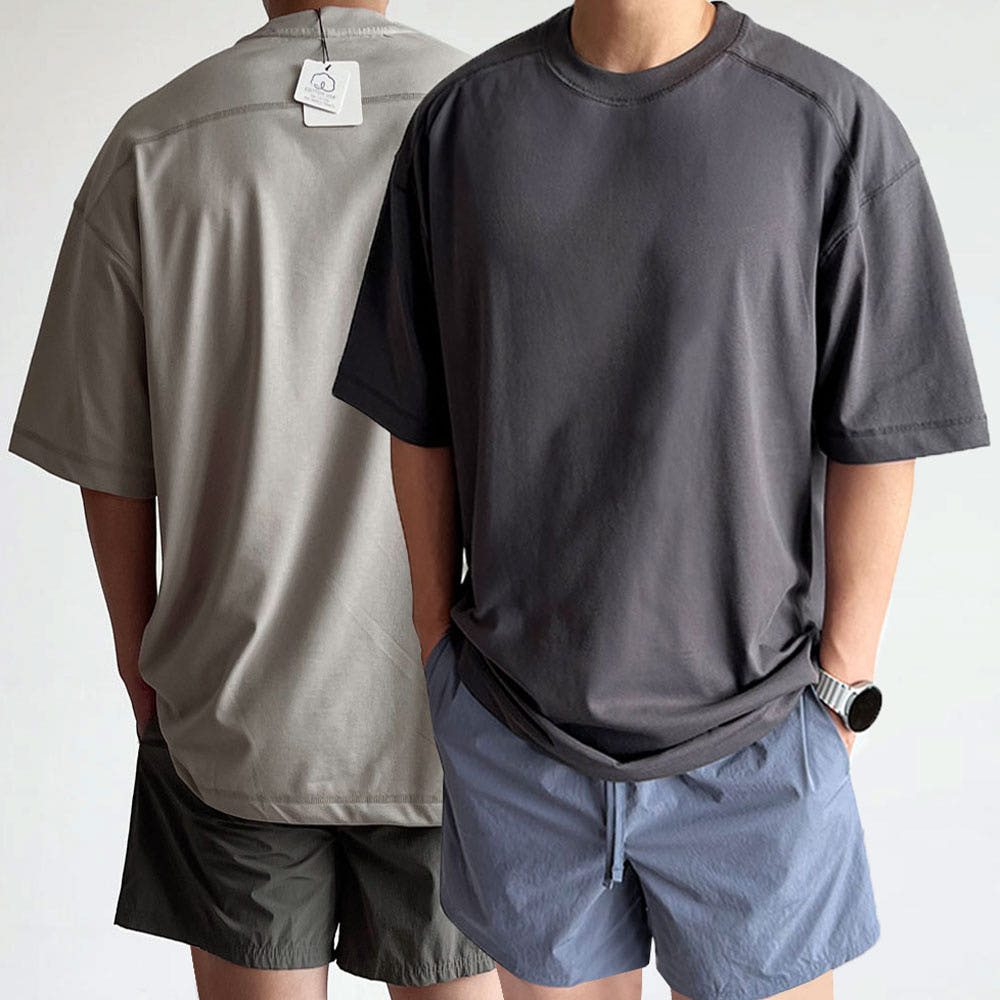 커먼타이거 어깨넓어보이는반팔 남자박스티 헬스오버핏반팔 USA코튼