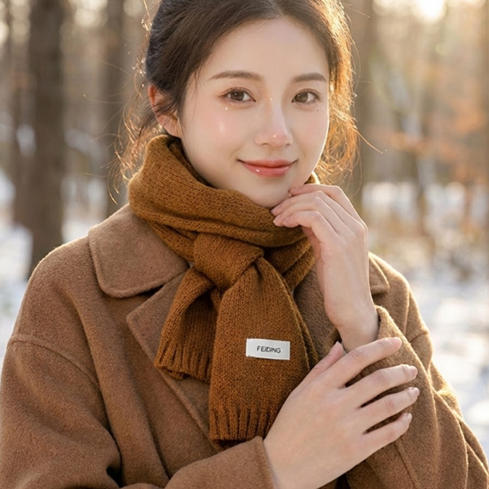 쁘띠 니트머플러 겨울 커플 숏 목감싸개 목도리 - 상품 이미지