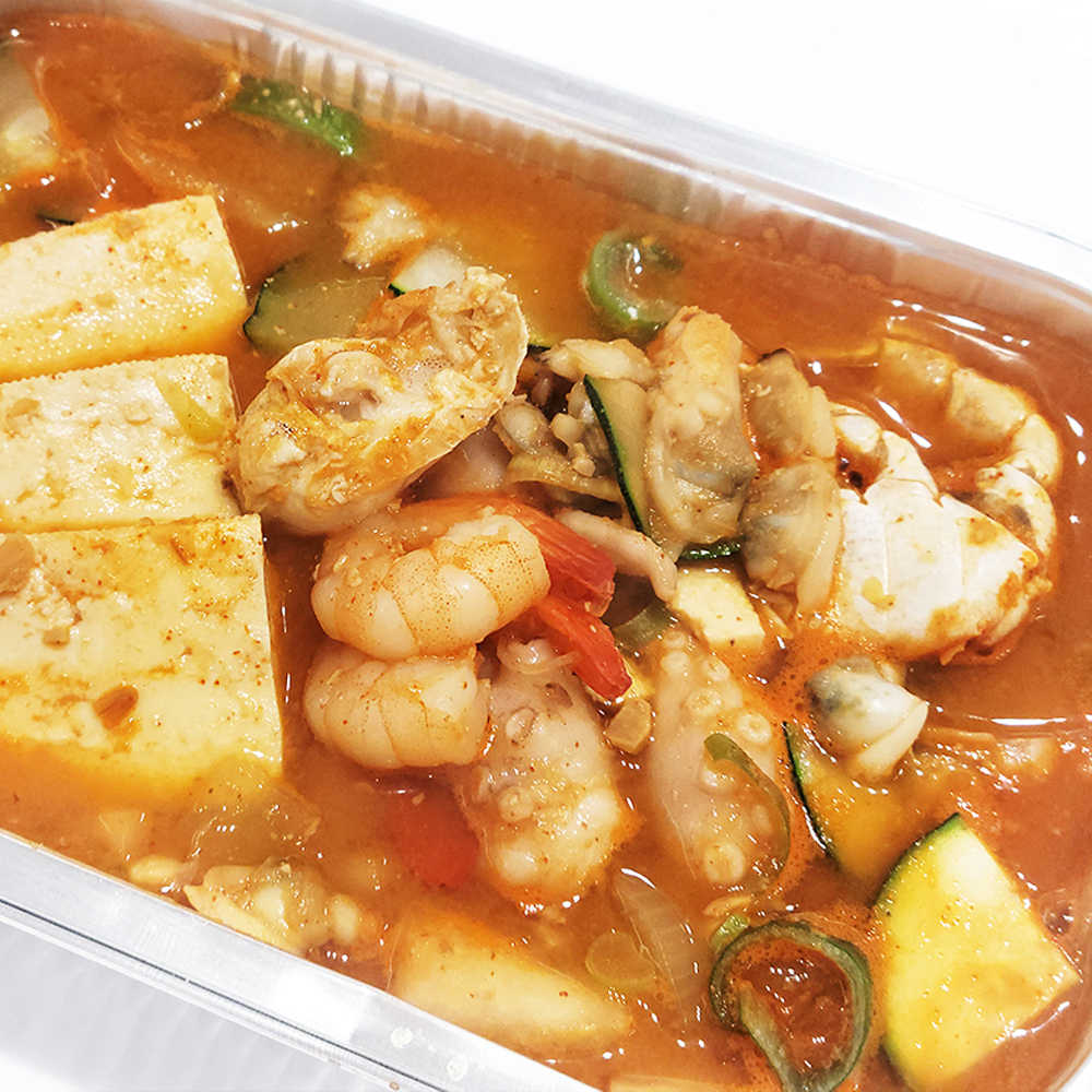 해물된장찌개 밀키트 새우 꽃게 조개살 낙지 포함 물만 넣으면 되는 간편 완제품 2-3인분 - 상품 이미지