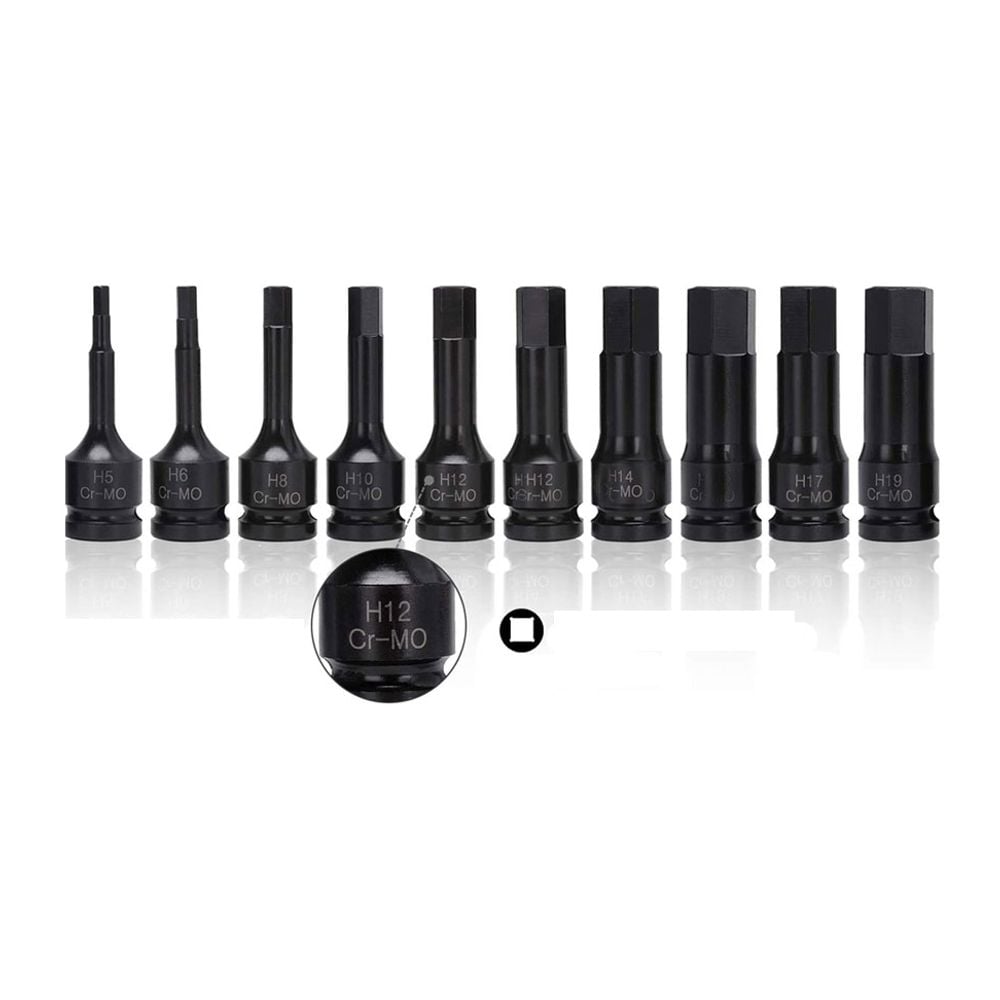 임팩트 헥사비트 사이즈 5-19 소켓길이 75mm 10p - 상품 이미지
