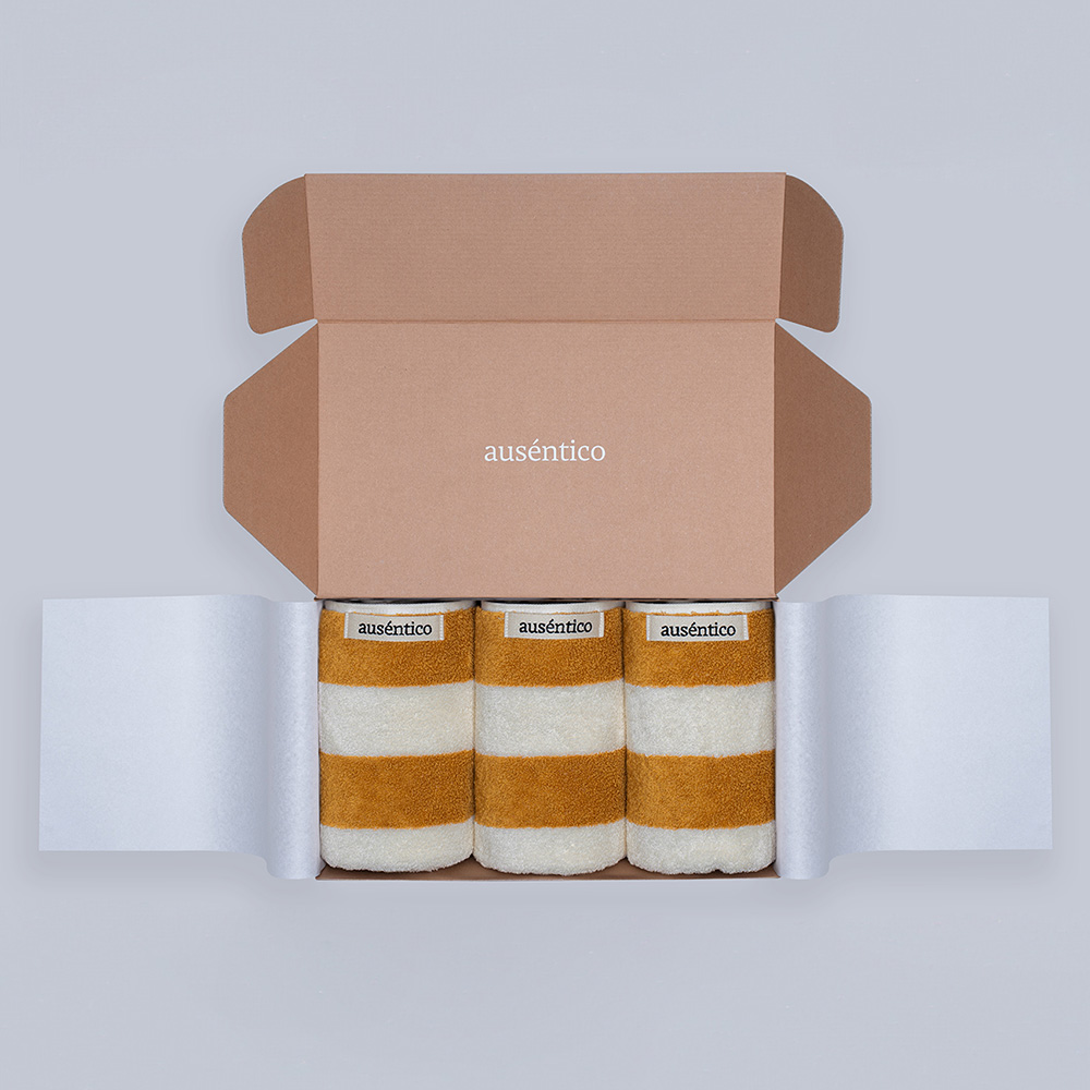 오센티코 페이스타올 선물세트 210g, 골든, 3장 - 상품 이미지