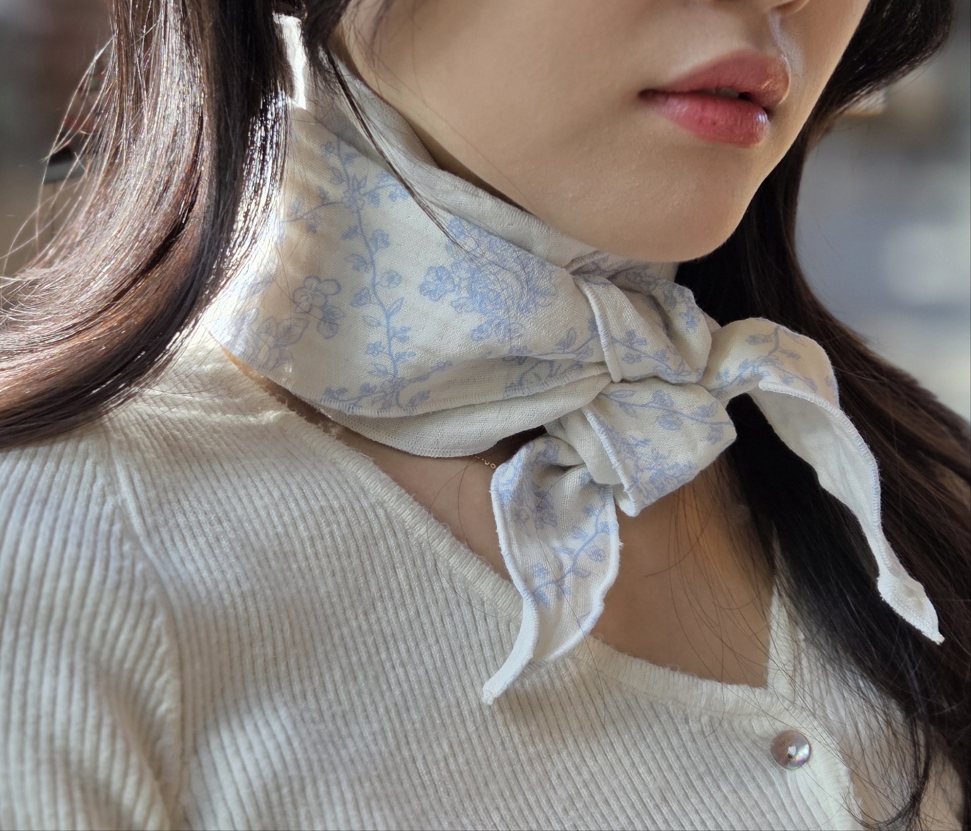 목감기수건 잠 잘때 목따뜻 워머 목도리 실내 면 목보호 스카프 단체 모임 선물 - 상품 이미지