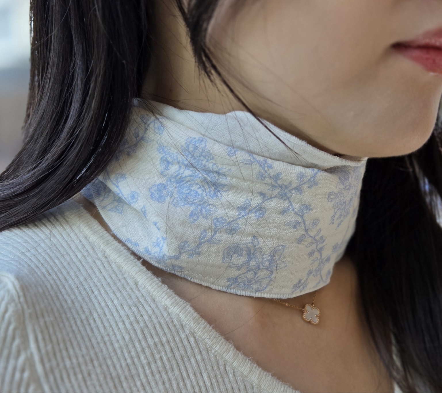 목감기수건 잠 잘때 목따뜻 워머 목도리 실내 면 목보호 스카프 단체 모임 선물 - 상세 이미지 2