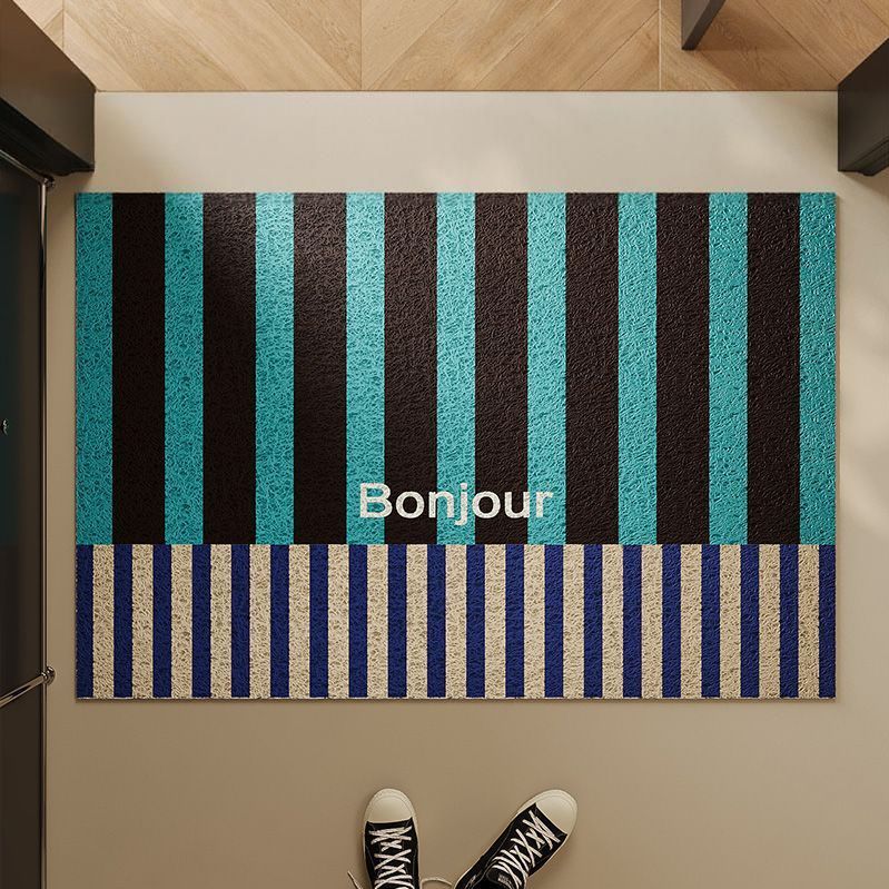 레트로 감성 발매트 현관 화장실 입구 바닥 발판 봉쥬르 A (루프타입) 40x60cm - 상세 이미지 2