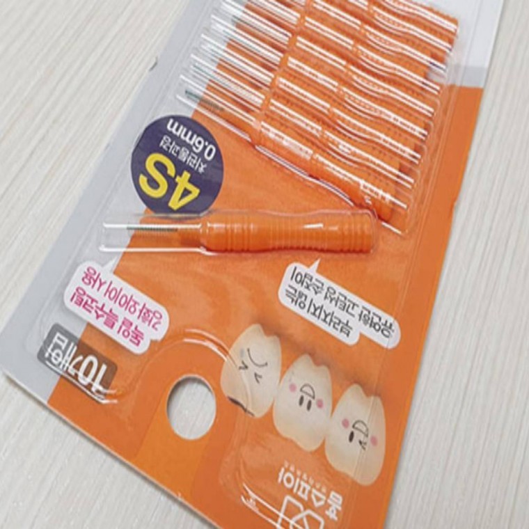 치간칫솔 I 타입 4S 0.6mm 10개입 구강용품 세면용품 - 상품 이미지