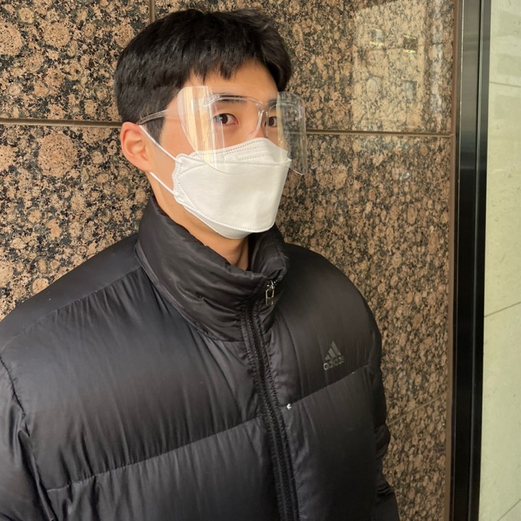 NEW 투명 마스크 고글 안경형 페이스쉴드 C형 - 메인 이미지