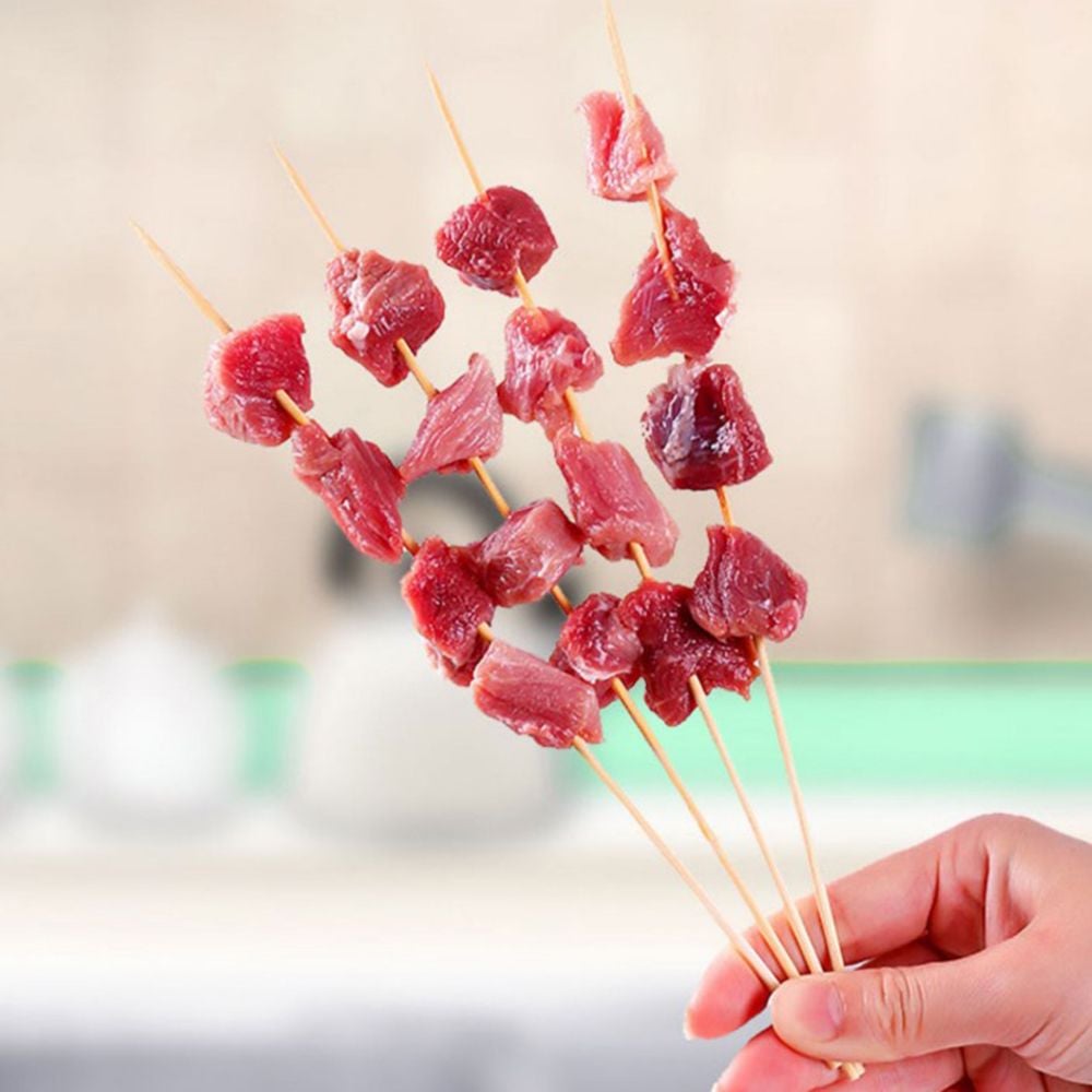 25cm 대나무 꼬치 통나무 꼬지 매장용 소시지 핫바 꼬치 용 1Kg - 상품 이미지