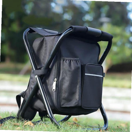 UNK 접이식휴대용의자 간편 편의성 캠핑 외부 포켓 백팩 휴식 의자