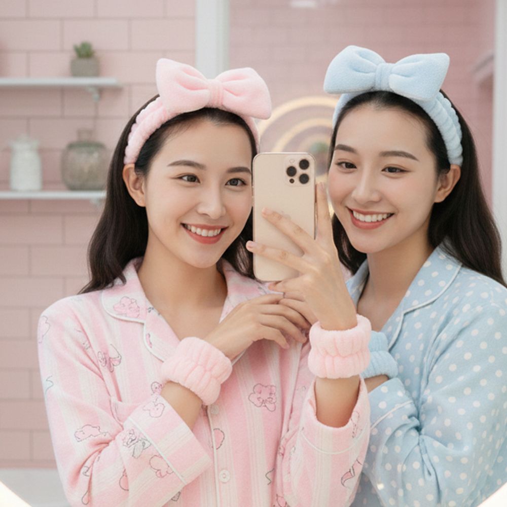 세안손목밴드 세안 헤어 밴드 머리띠 세수 세안용 샤워 욕실 목욕 터번 이미지 8