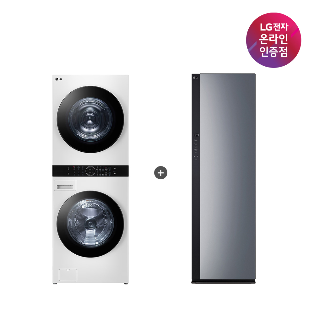 LG 트롬 오브제컬렉션 워시타워 + LG 스타일러 세트 (W2421WAMR + SC5GMR52S) - 상세 이미지 2