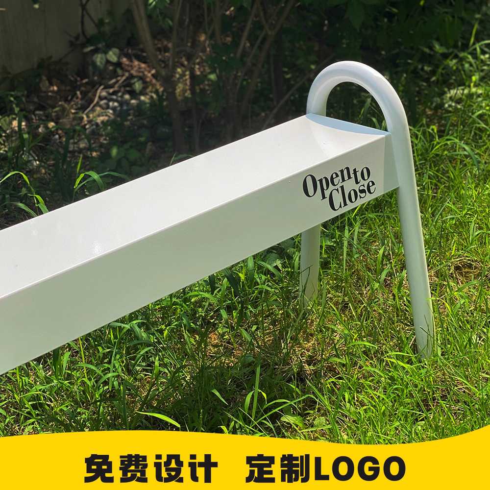 정원 벤치 카페 스툴 야외 관공서 평벤치 발코니 공원 90x35x56 베이지 - 상세 이미지 2