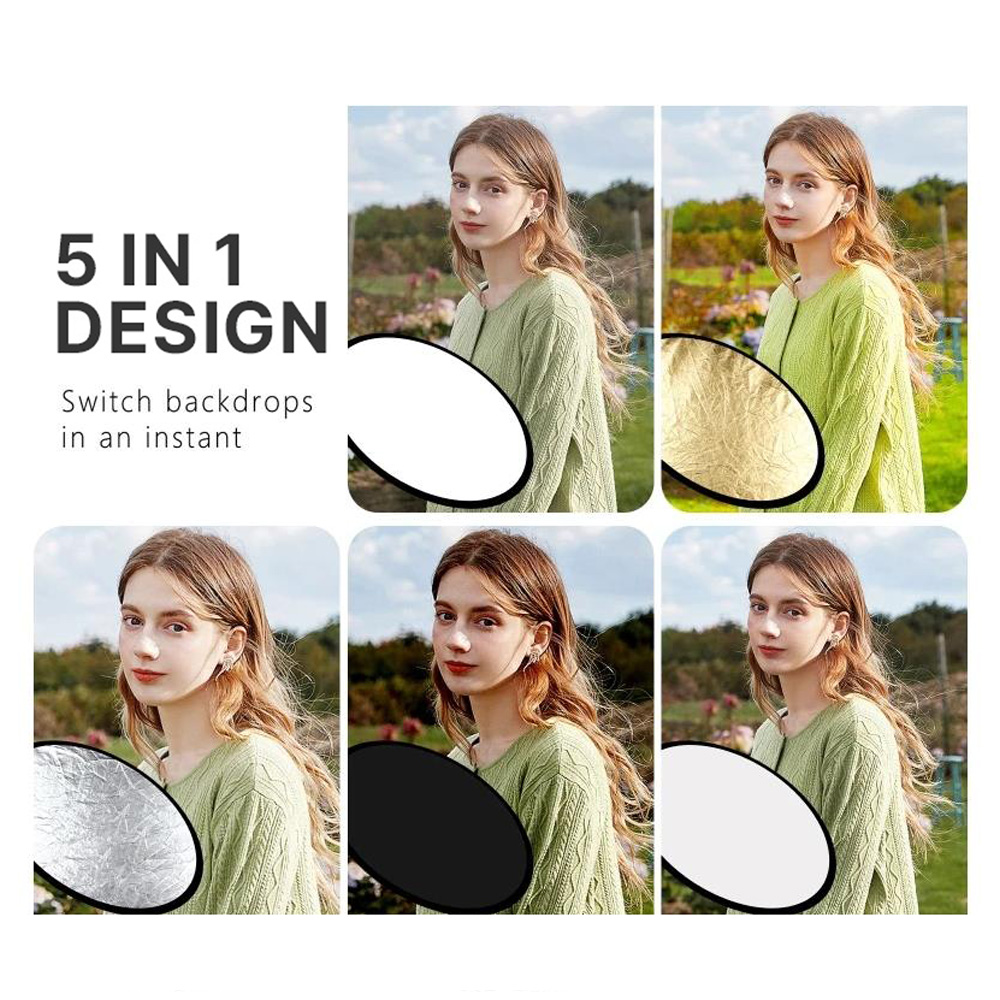 사진조명 반사판 촬영용 자연광 엄브렐러 촬영장비 조명판 60cm 5종세트 - 상세 이미지 4