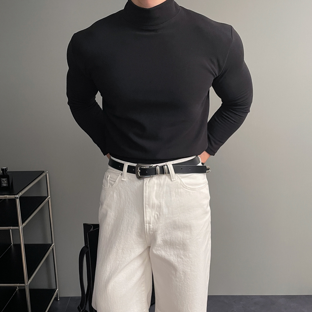 남자반폴라티 남자목티 기모목폴라 - 상세 이미지 4