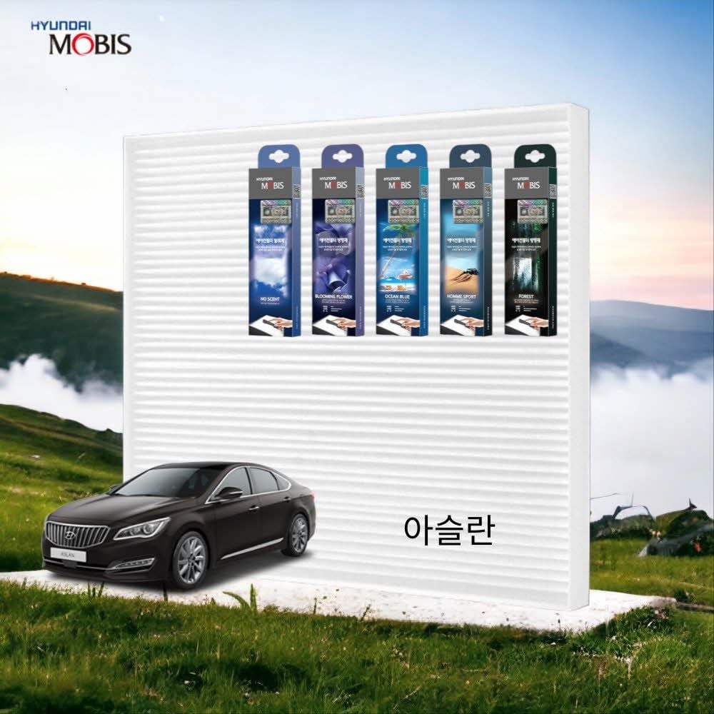 아슬란 정품 에어컨필터 전용 탈취제 세트 오션블루 - 상품 이미지