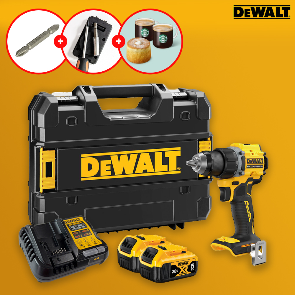 디월트 DCD794P2T 고성능 20V MAX 브러쉬리스 드릴 드라이버 5A 배터리 2개 포함 이미지 1