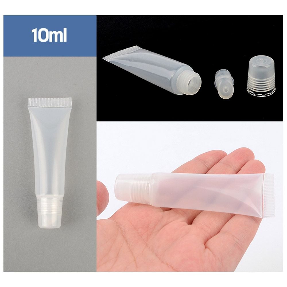 반투명 공병케이스 10ml X5개 튜브형 휴대용 여행용 - 상품 이미지