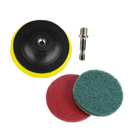 그린수세미 전동드릴 광택 패드 원형수세미 4in