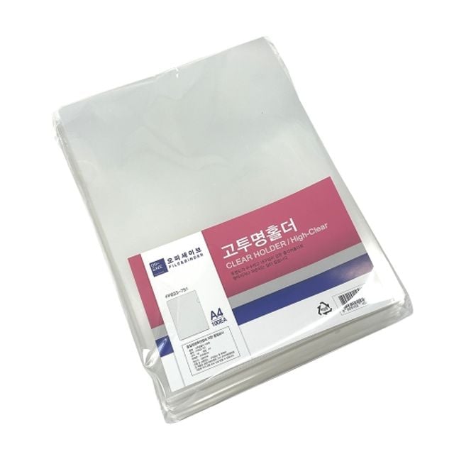 문화 고투명 L홀더 FP833-7S1 100매입/A4 팩(1개입) - 메인 이미지