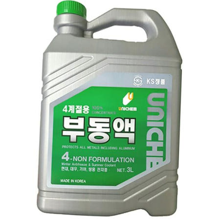 첨가제 3리터녹색 냉각수 (유니켐) 사계절부동액 부동액 유니켐 유니켐부동액 CX부동액