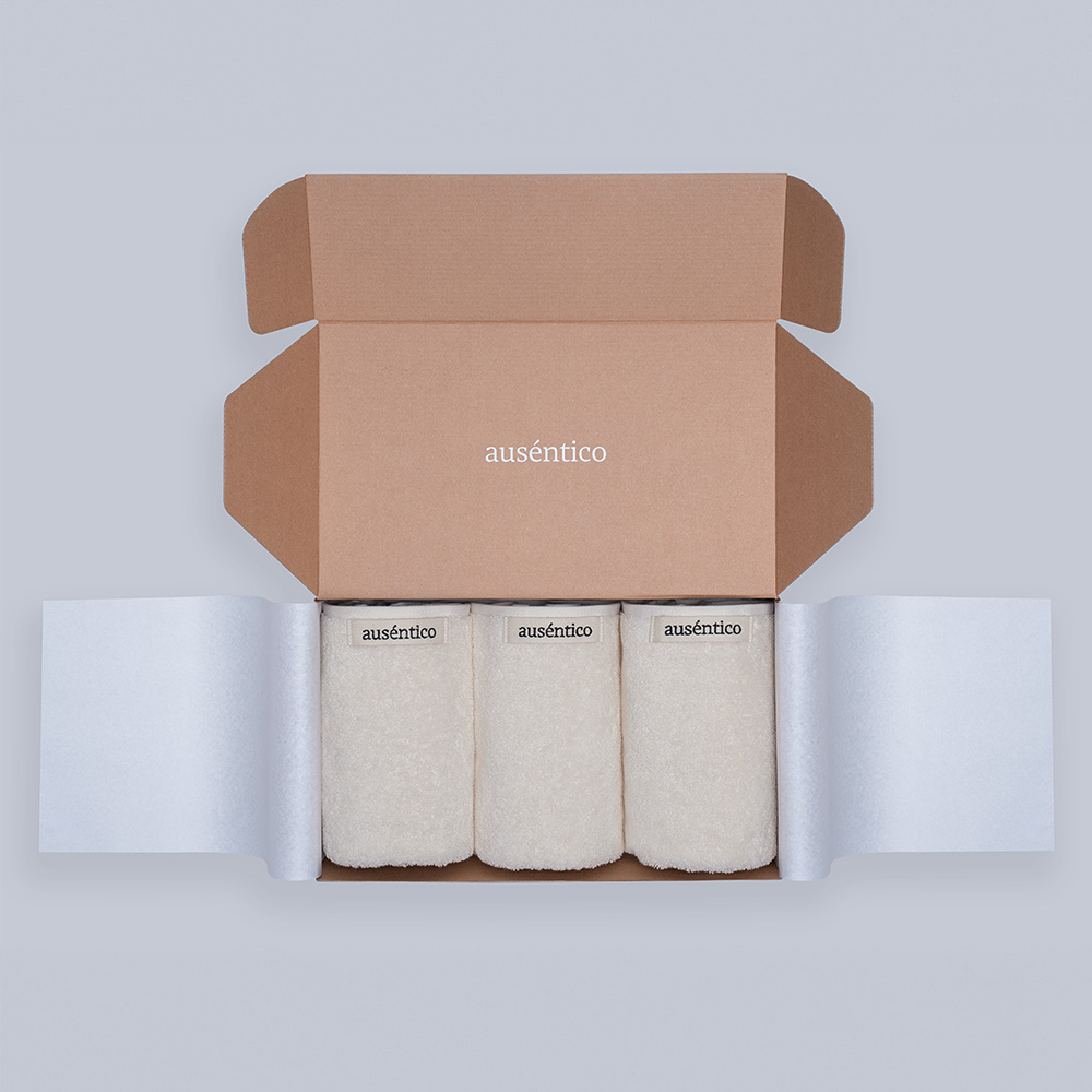 오센티코 페이스타올 선물세트 210g, 샌드베이지, 3장 - 상품 이미지