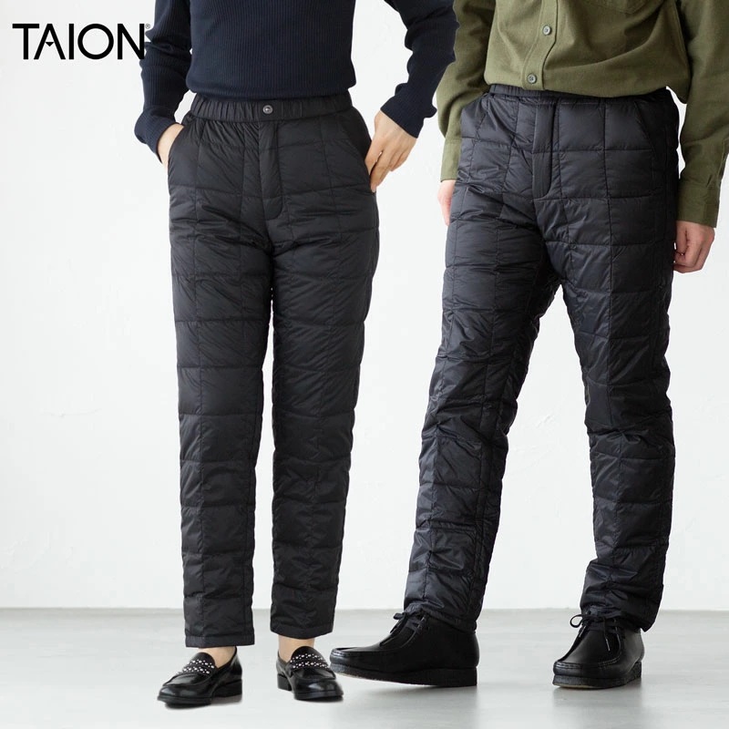 타이온 여성 테이퍼드 다운 팬츠 골프 등산 패딩바지 TAION-W131TD 블랙 M - 상세 이미지 2