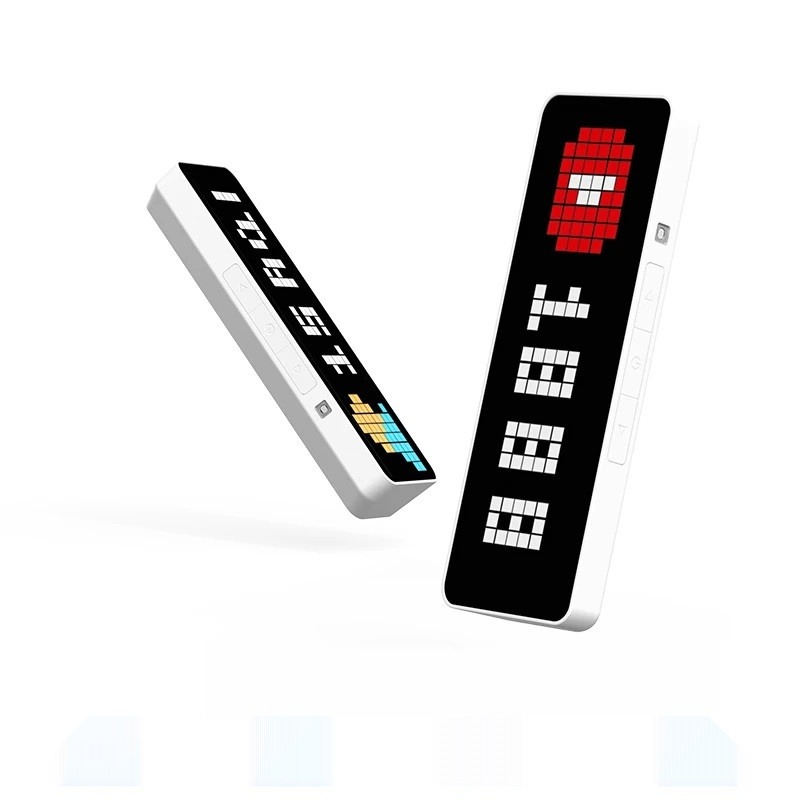 스마트 픽셀 led 디지털 탁상 시계 무소음 전자 알람 스탑워치 스코어보드 날씨 - 상품 이미지