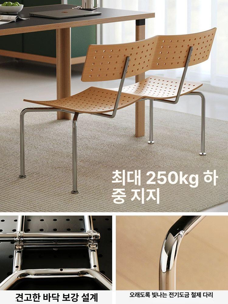 2인용 의자 벤치 현관의자 가정용 식탁 등받이 - 상세 이미지 3