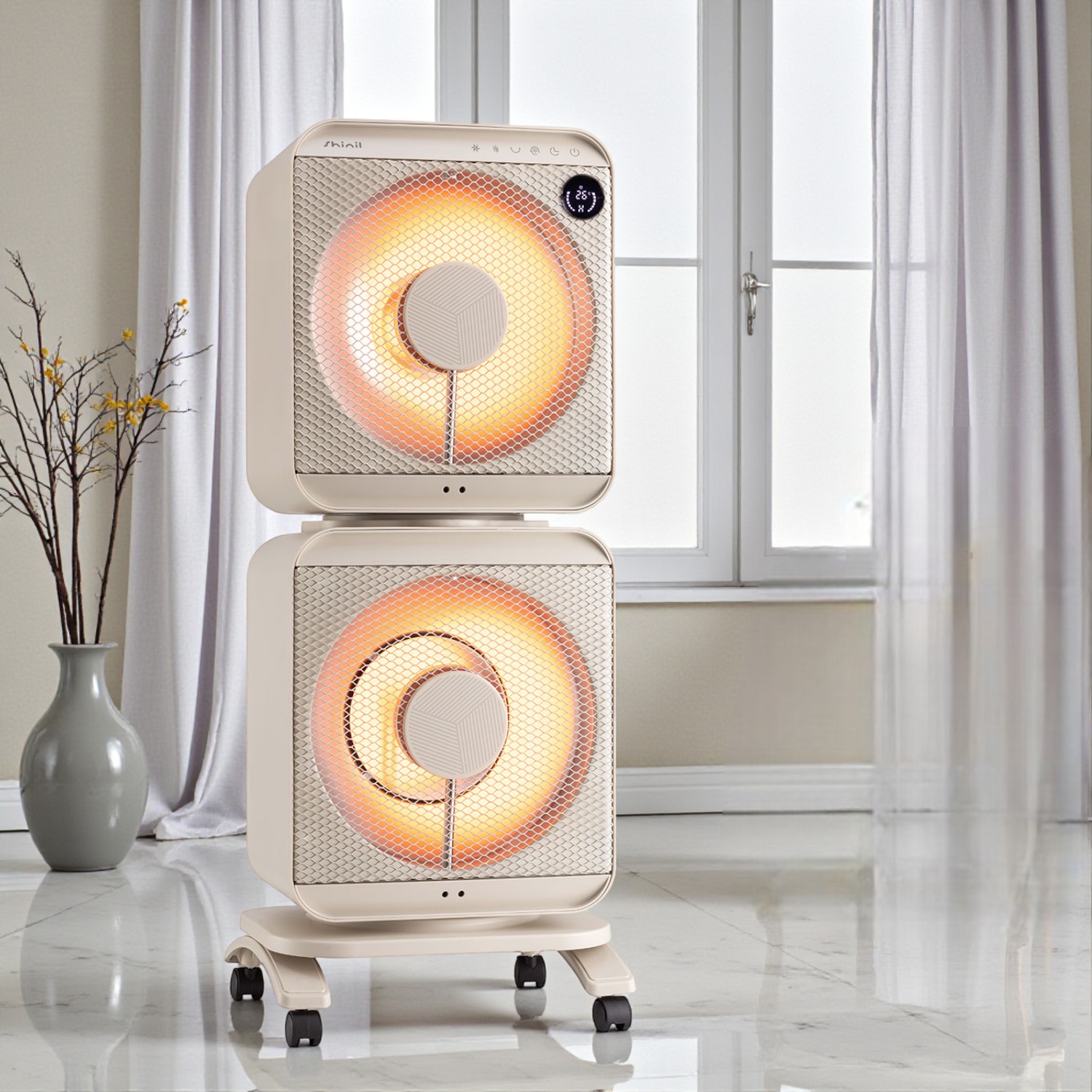 신일전기히터 에코팬큐브 히터 하이라이트 전기난로 사무실 업소용 스토브 난방기