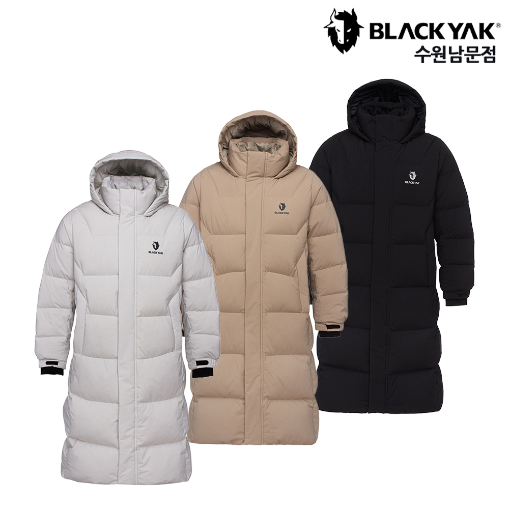 블랙야크 역시즌 공용 롱 패딩 블랙 덕다운 남성 여성 겨울 파카 맥스벤치 다운자켓