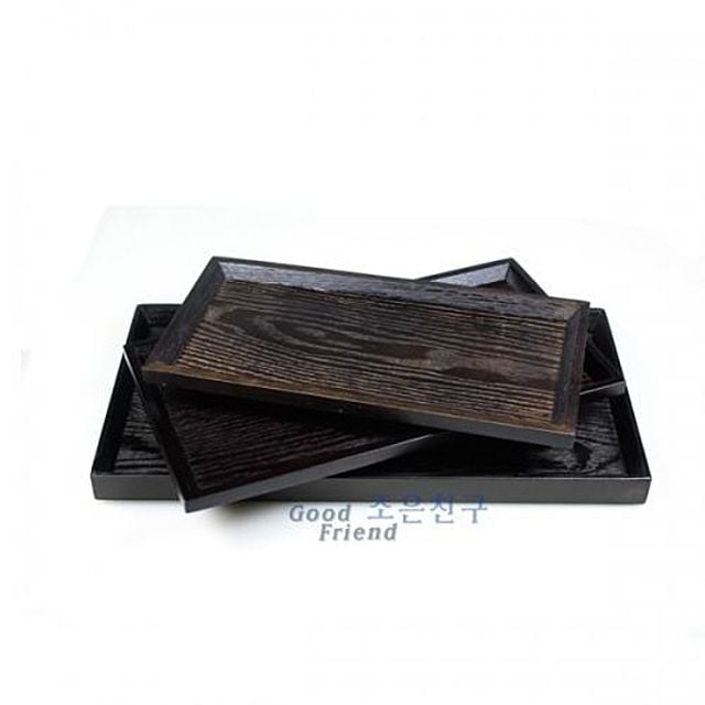 옻칠 원목 트레이(옻칠 후식쟁반 소)_28.5x 14.5 - 메인 이미지