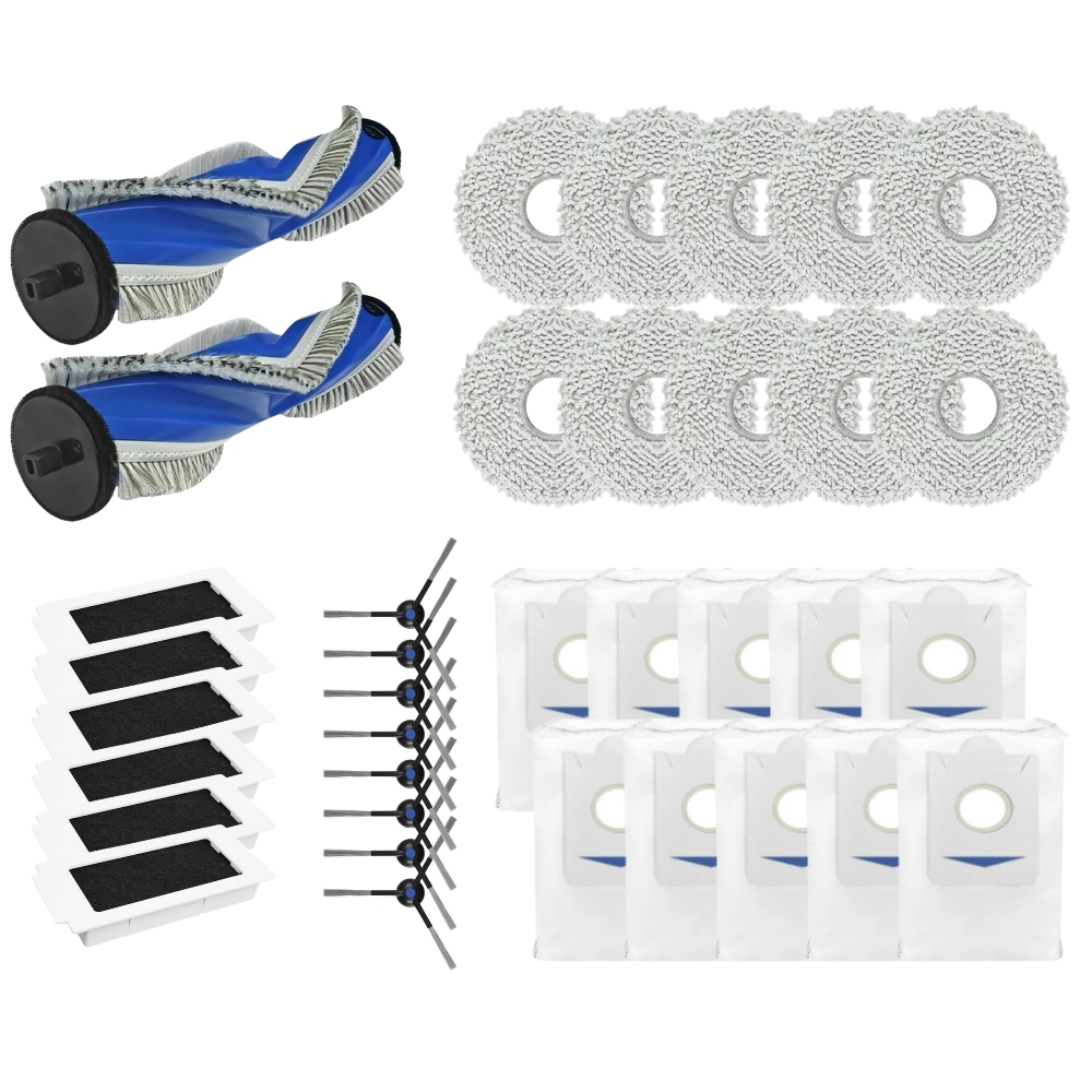 [호환] 에코백스 T30S 프로 소모품 물걸레 더스트백 필터 브러쉬 12개월 세트 구성품