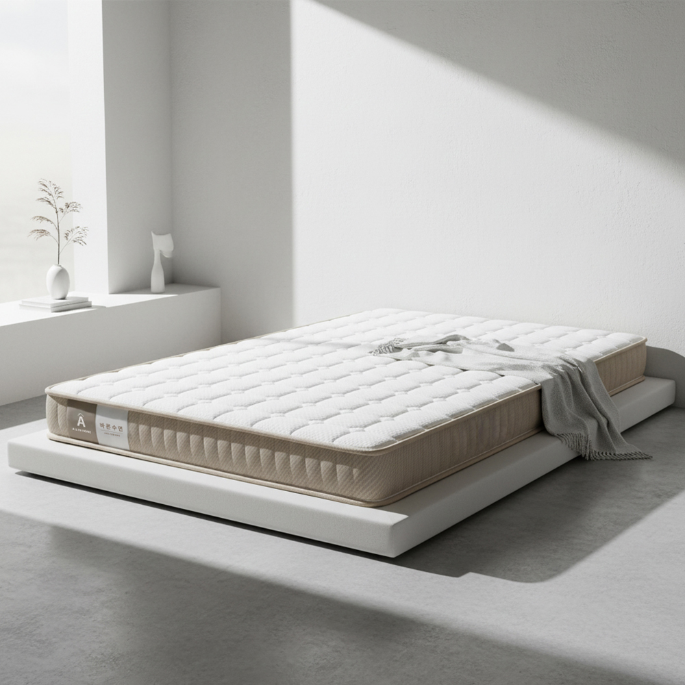 올인홈 침대 매트리스 슈퍼싱글 퀸 메모리폼 포켓 스프링 바닥매트 SS 15cm