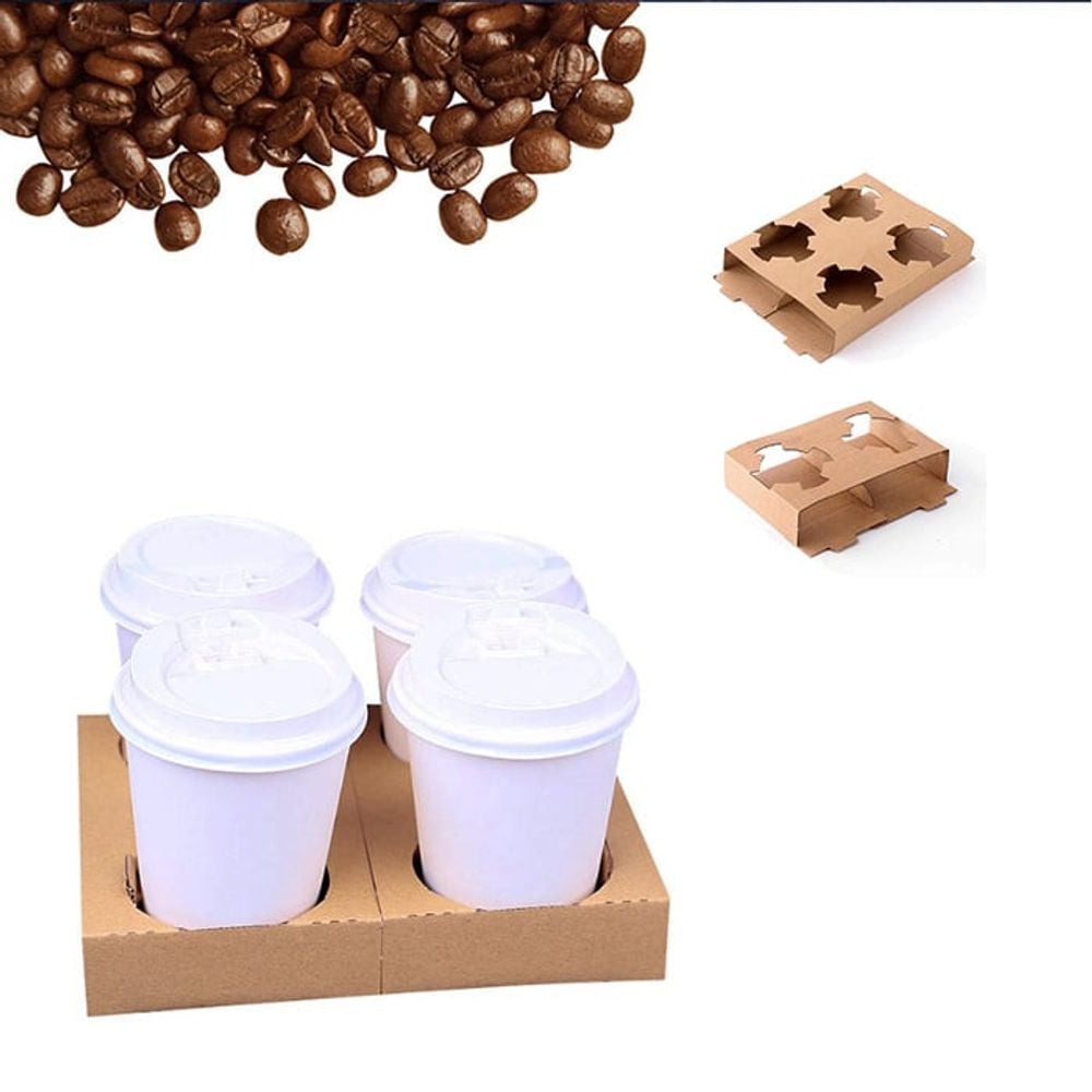 배달용 컵캐리어 50-100개입 2구 4구 컵홀더 컵받침 - 상품 이미지