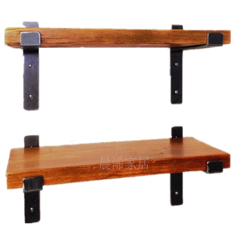 벽걸이 선반 우드 선반 주방 장식 다용도실 책꽂이 100cmx25cmx2cm 브라켓 2개 - 상세 이미지 5