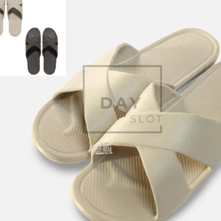 데이슬롯 쿠션왕 EVA 소음방지 실내용 슬리퍼 크로스 층간소음슬리퍼 모던거실화