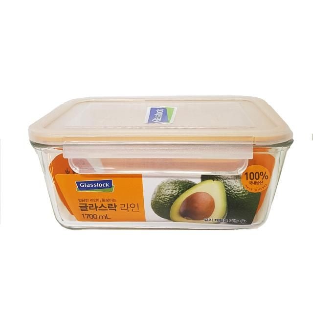 글라스락 사각1호 1700ml 반찬용 W - 상품 이미지