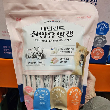 조공 네덜란드 산양유 강아지 양갱 반려견 말랑 간식 8g x 72개입 관절건강 장건강 코스트코