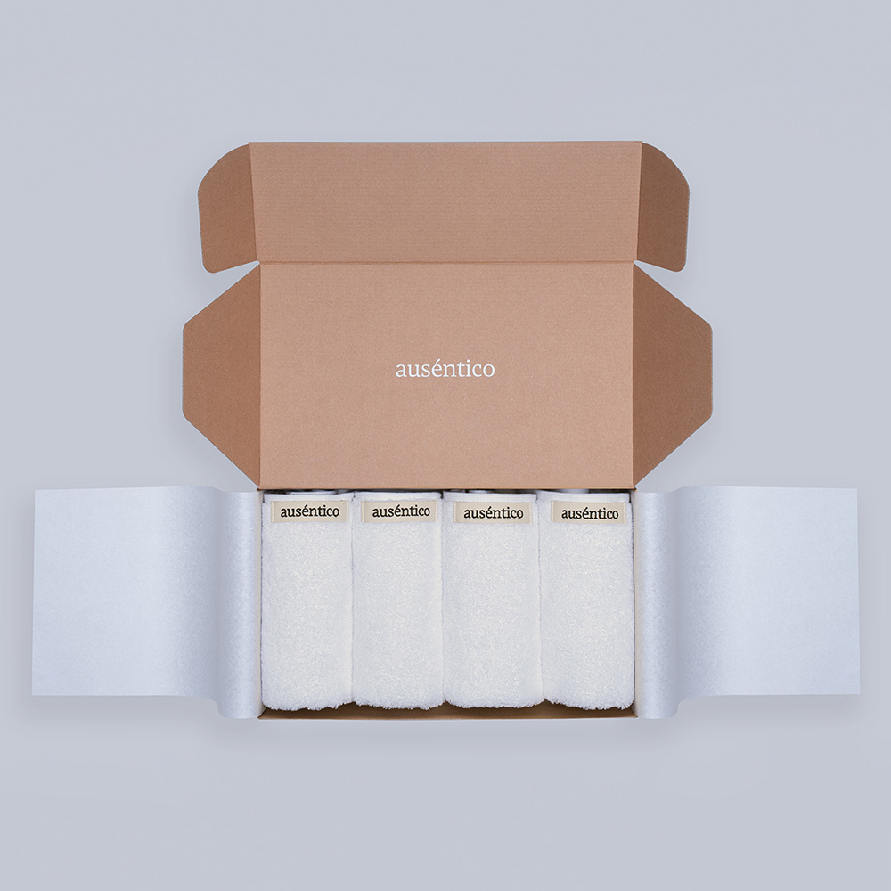 오센티코 페이스타올 선물세트 210g, 버진화이트, 4장 - 상품 이미지
