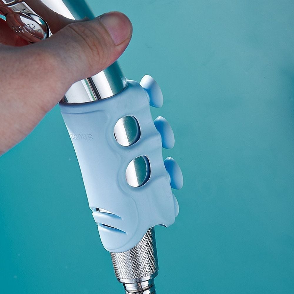 흡착식 샤워기 거치대 흡착식 욕실 고정 문어발 핑크 - 상품 이미지