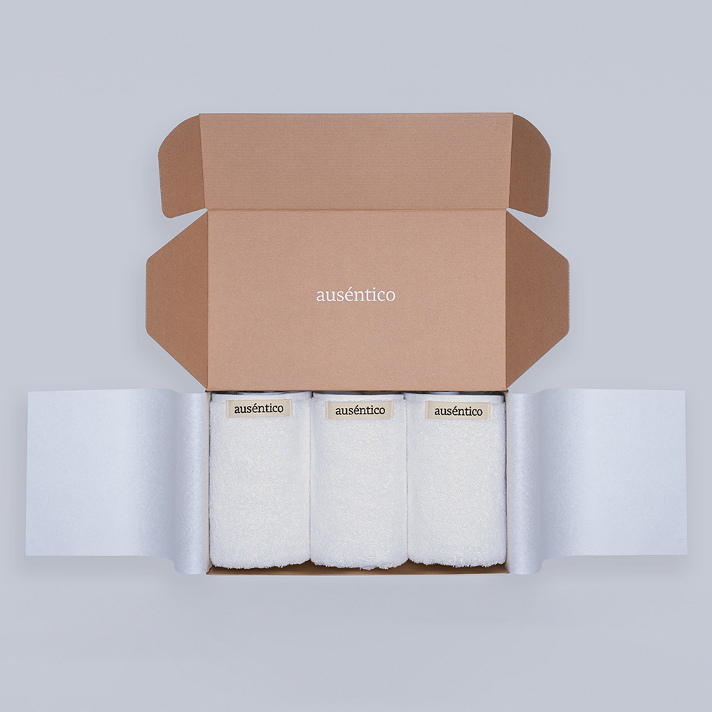 오센티코 페이스타올 선물세트 210g, 버진화이트, 3장 - 상품 이미지