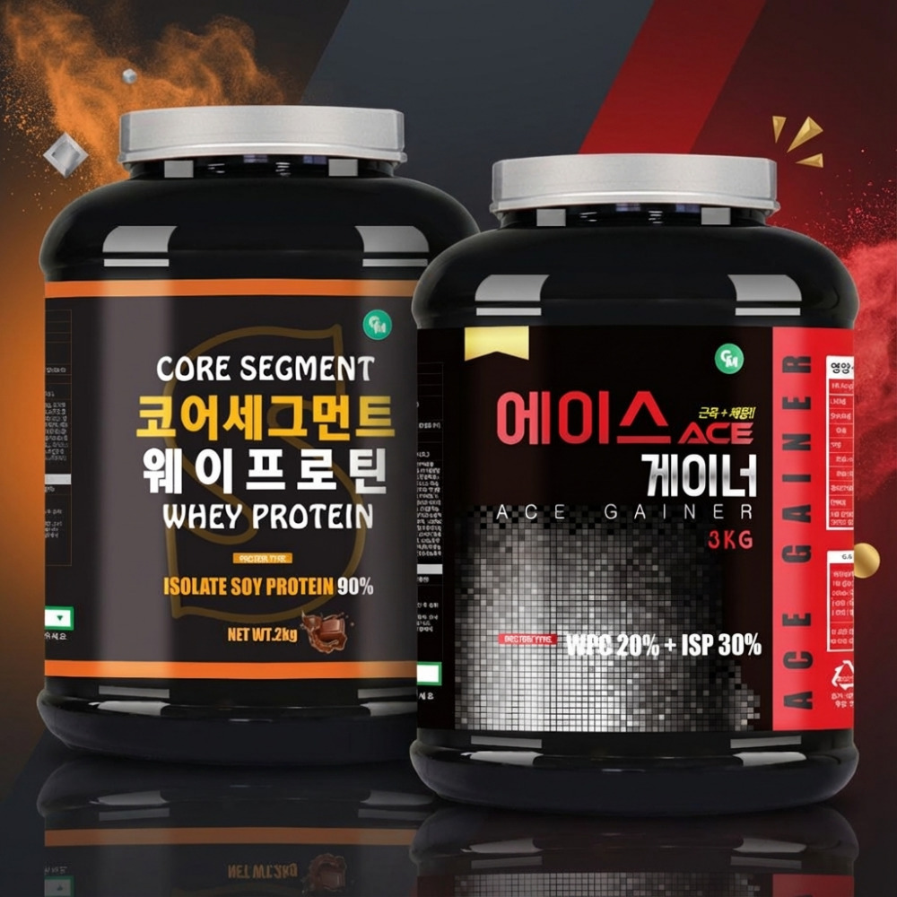 에이스 게이너 + 코어 세그먼트 웨이프로틴 고함량 벌크업세트 - 메인 이미지