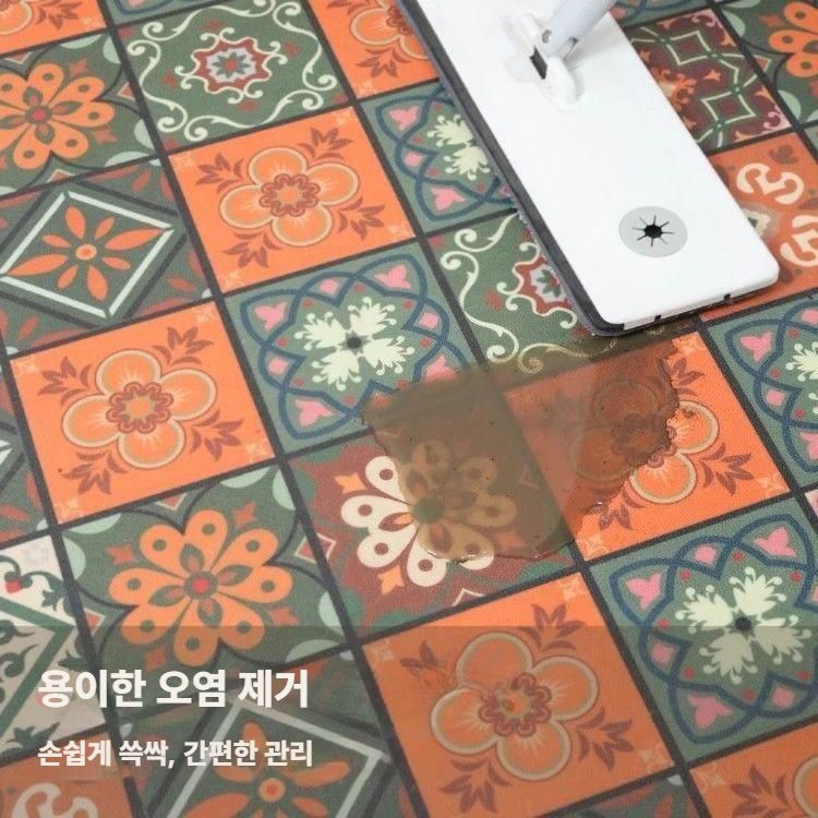 아메리칸 감성 러그 빈티지 거실 현관 카페트 매트 레트로 A 50x80cm 흰색 바닥가죽