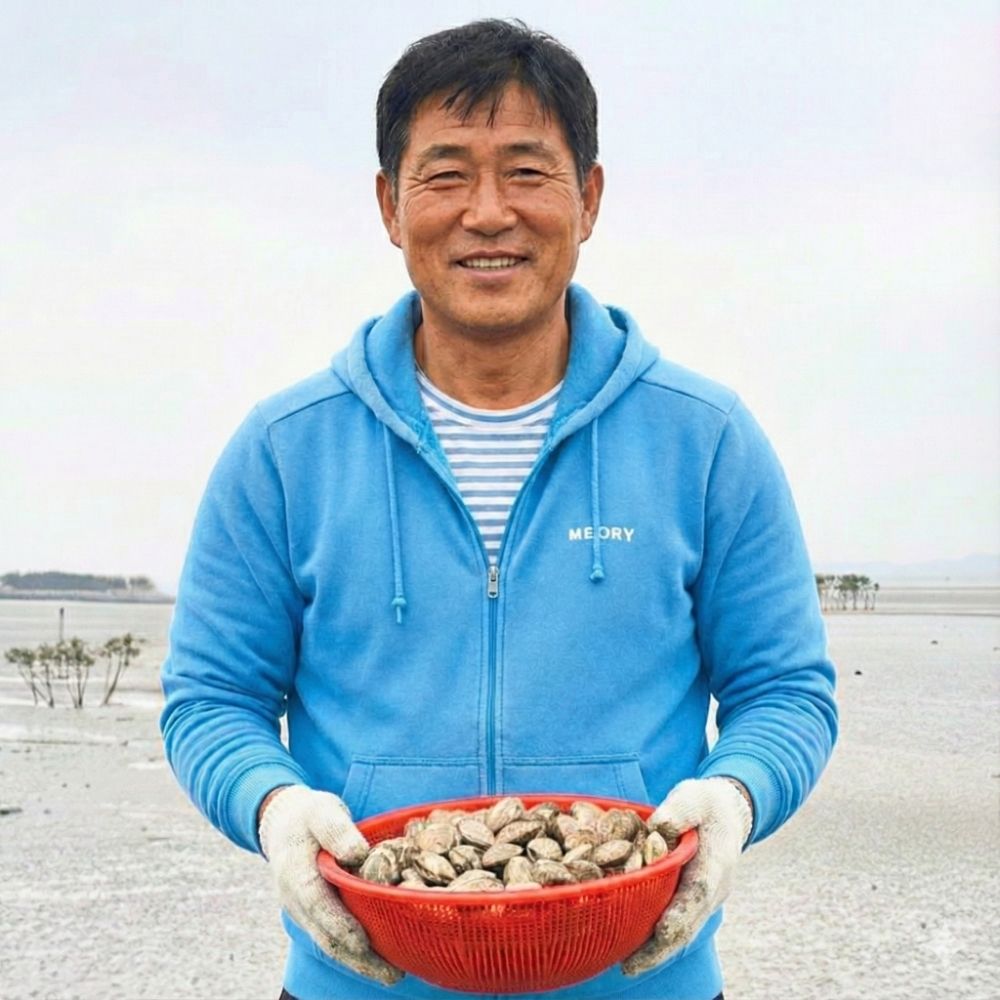 국산남해 물바지락 왕바지락 문어 피바지락 남해안 1kg - 메인 이미지